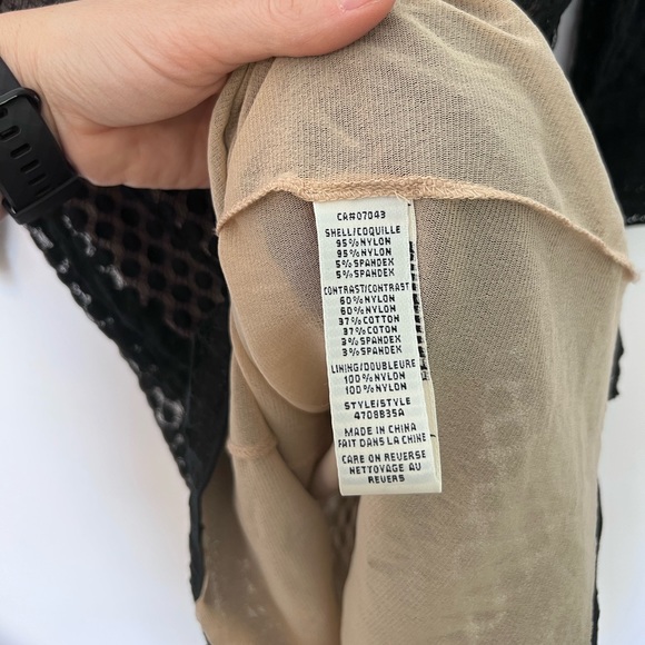 NWT black lace mini dress with liner size large Max Studio - Picture 3 of 6